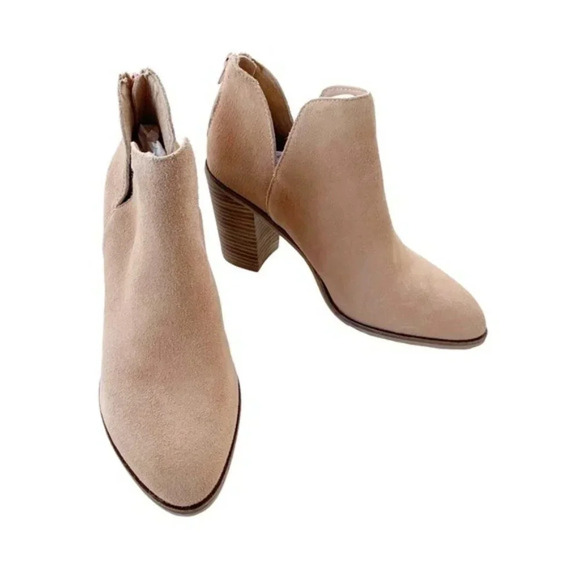 Dolce Vita DV8 Suede Leather Shai Ankle Boot Bootie Light Pink Tan Size 9.5 NWT - Picture 5 of 16